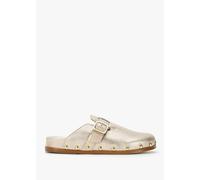 ALPE Ambur Rose Gold Leather Mule Clogs Size: 40, Colour: Gold Metalic