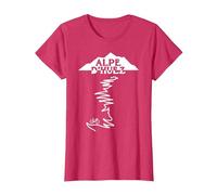 Alpe D'HUEZ (Cycling in France) T-Shirt, Women, Red Heather, Medium