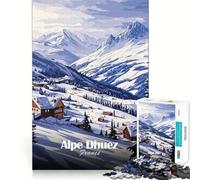Alpe D'huez Ski Resort 1000 Piece Puzzle For Adults Problem Solving Toy Professional Grade Cutting Relaxing Indoor Group Activity (38x26cm)