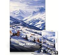 Alpe D'huez Ski Resort Adult Jigsaw Puzzle1000 Pieces Smart Exercise Soothing Downtime Accurate Edges Holiday Present (50x75cm)