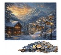 Alpe Dhuez Ski Village Wooden Jigsaw Puzzle 1000 Pieces, Indoor Activity | Adult Jigsaw Puzzle - puzzle activity for spare time at home.