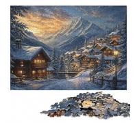 Alpe Dhuez Ski Village Wooden Jigsaw Puzzle, Adult Brain Game, 500 Pieces | A focused indoor hobby: solo or shared leisure at home.