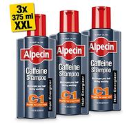 Alpecin Caffeine Shampoo C1 3x 375ml | Against Thinning Hair | Shampoo for Stronger and Thicker Hair | Natural Hair Growth Shampoo for Men | Hair Care for Men Made in Germany
