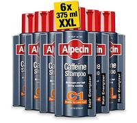 Alpecin Caffeine Shampoo C1 6x 375ml | Against Thinning Hair | Shampoo for Stronger and Thicker Hair | Natural Hair Growth Shampoo for Men | Hair Care for Men Made in Germany
