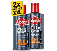 Alpecin Caffeine Shampoo C1 XXL 2x 375ml Natural Hair Growth Shampoo for Men