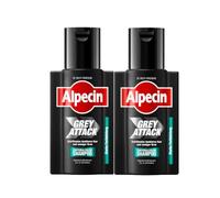 Alpecin Grey Attack Caffeine & Colour Shampoo, 2 x 200 ml - Against Grey | Anti-grey shampoo for men - gradually reduces grey hair and nourishes the hair root with caffeine complex daily
