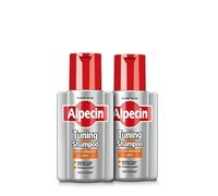 Alpecin Tuning Caffeine Shampoo 2 x 200 ml | Treatment that preserves dark hair colour and promotes natural growth for men