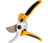 Alpen Alpen Gelbhorn 140 One Hand Pruning Secateurs Swiss Precison PTFE Coated Steel Bypass Blade 18mm Cut Corrosion Resistant Easy Operated Thumb Catch Drop Forged Alloy Pruning Forestry Vineyard