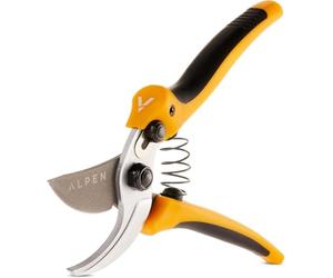 Alpen Alpen Gelbhorn 140 One Hand Pruning Secateurs Swiss Precison PTFE Coated Steel Bypass Blade 18mm Cut Corrosion Resistant Easy Operated Thumb Catch Drop Forged Alloy Pruning Forestry Vineyard