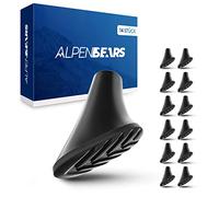 Alpen Bears Hiking Poles Attachments [14 Pieces] Professional Hiking Pole Attachment Set for All Standard Hiking Poles & Nordic Walking Poles - Rubber Buffer Pads for Trekking Poles - Asphalt - Gravel