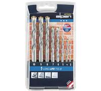 Alpen Carbide Masonry Drill Bit High quality long life, DIN ISO 5468 Diameter 3-10 x 1 mm as an 8-part set in plastic case, 700108100, grey