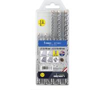 Alpen SDS-plus Hammer Drill Bit Set Force X MB 5 with Plastic Box (5 Pieces, 4 Cutting Edges, Diameter 5.0-10.0 mm) 0080500005100