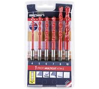 Alpen MultiCut Multi-purpose Drill Set 6-pc 1/4" Shank
