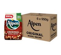 Alpen Original Muesli, Breakfast, High in Fibre, Vegetarian, Low Sugar, (Pack of 6) 950g
