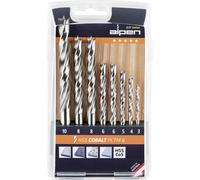 Alpen Wood Twist Drill Bit Set 8-Piece Cobalt-Alloy 0063300008100