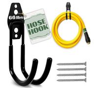 ALPENKOK Garden Hose Holder Hook, Wall Mounted Garden Hose Hanger, Heavy Duty Water Hose Storage, Organizer Pipe Reel Holder Hanger, Car Hose and Cord Hanger Bracket Bracing for Garden Garage 1PCS