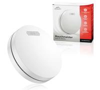ALPENLUFT Smoke Alarm 10 Year Battery, Fire Alarm Flat, Smoke Alarms for Home, Fire Detector, Smoke Detector with No Drilling, No Flashing LED - Fire Protection, Fire Alarm System (Set of 1)