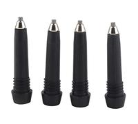 Alpenstock Tip E-outstanding 4PCS Black Carbon Tungsten Steel Trekking Rod Tip Replacement for Hiking Walking Treking Carbide Flextip