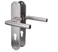 Alpertec Conte Long Door Escutcheon Stainless Steel, 28015510