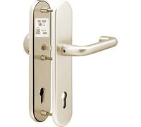 ALPERTEC House Door Fittings Door Fitting Agnes - KT for House Stüren Handle Anodised Aluminium F2, Square 10 Plate/mm/Distance 92 mm 40181360