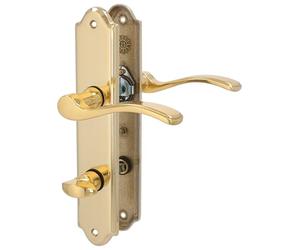 ALPERTEC Lori - Polished Brass for Bathroom Doors Bathroom Door Handle Set Door Fittings Door Handle, 32760083