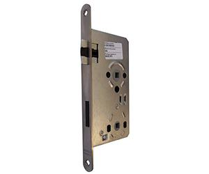 ALPERTEC Mortise Lock Lock DIN Right for Bathroom Doors Bathroom Stainless Steel Matt, Lock Strike Plate 20 mm Round Square 8 mm/Distance 78 mm, 36053230