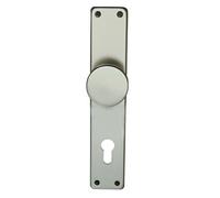 ALPERTEC Tanja - Button Plate Anodised Aluminium PZ Door Handle Set Door Fittings Door Handle 72 mm Diameter 51 mm, Silver, 40364130 K1