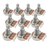 Alpha A250K+B250K Pots Metric Solid Short Shaft 6.5mm Audio Linear Taper Potentiometers for Tele PB JB Style Electric Guitar Bass (Set of 1A1B)