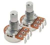 Alpha A250K Mini Pots Metric Solid Short Shaft 6.5mm Audio Taper 2Pcs