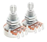 Alpha A250K Mini Pots Metric Split Standard Shaft 9.5mm Audio Taper Potentiometers for ST Tele PB JB Style Electric Guitar Bass (Set of 2)