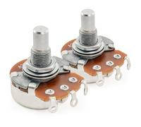 Alpha A250K Pots Metric Solid Standard Shaft 9.5mm Audio Taper Potentiometers for ST/Tele/Mustang/Ibanez Style Electric Guitar Bass (Set of 2)