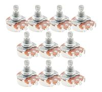 Alpha A250K Pots Metric Split Standard Shaft 9.5mm Audio Taper Potentiometers for Electric Guitar Bass (Set of 10)