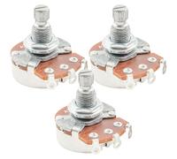 Alpha A250K Pots Metric Split Standard Shaft 9.5mm Audio Taper Potentiometers for ST Tele PB JB Style Electric Guitar Bass (Set of 3)