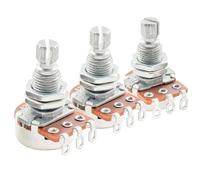Alpha A250Kx2+B250K Mini Pots Metric Split Standard Shaft 9.5mm Audio Linear Taper Potentiometers for ST Tele PB JB Style Electric Guitar Bass (Set of 2A1B)