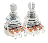 Alpha A500K+B500K Mini Pots Metric Split Standard Shaft 9.5mm Audio Linear Taper Potentiometers for ST Tele PB JB Style Electric Guitar Bass (Set of 1A1B)