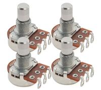 Alpha A500K Mini Pots Metric Solid Short Shaft 6.5mm Audio Taper Potentiometers for Electric Guitar Bass (Set of 4)