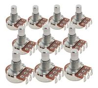 Alpha A500K Mini Pots Metric Solid Short Shaft 6.5mm Audio Taper Potentiometers for Electric Guitar Bass (Set of 10)
