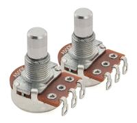 Alpha A500K Mini Pots Metric Solid Short Shaft 6.5mm Audio Taper Potentiometers for Tele PB JB Style Electric Guitar Bass (Set of 2)