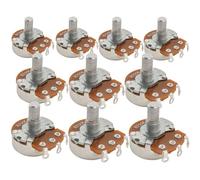 Alpha A500K Mini Pots Metric Split Short Shaft 6.5mm Audio Taper Potentiometers for Electric Guitar Bass (Set of 4)