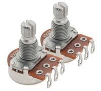 Alpha A500K Mini Pots Metric Split Short Shaft 6.5mm Audio Taper Potentiometers for ST Tele PB JB Style Electric Guitar Bass (Set of 2)
