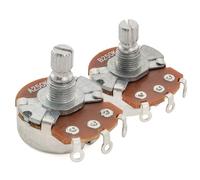 Alpha A500K Mini Pots Metric Split Short Shaft 6.5mm Audio Taper Potentiometers for ST Tele PB JB Style Electric Guitar Bass (Set of 2)