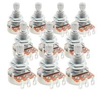 Alpha A500K Mini Pots Metric Split Standard Shaft 9.5mm Audio Taper Potentiometers for Electric Guitar Bass (Set of 10)