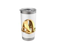 Alpha and Omega, the Christian Symbol for Beginning and end Stainless Steel Insulated Tumbler
