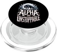 Alpha And Unstoppable Wolf Meme Fearless Sigma Werewolf PopSockets PopGrip for MagSafe