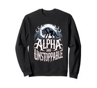 Alpha And Unstoppable Wolf Meme Fearless Sigma Werewolf Sweatshirt