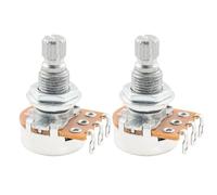 Alpha B1M Mini Pots Metric Split Standard Shaft 9.5mm Linear Taper Potentiometers for Jazzmaster Style Electric Guitar Bass (Set of 2)