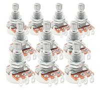 Alpha B250K Mini Pots Metric Split Standard Shaft 9.5mm Linear Taper Potentiometers for Electric Guitar Bass (Set of 10)