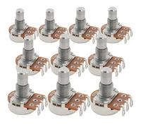 Alpha B500K Mini Pots Metric Solid Short Shaft 6.5mm Linear Taper Potentiometers for Electric Guitar Bass (Set of 10)
