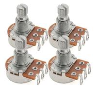 Alpha B500K Mini Pots Metric Split Short Shaft 6.5mm Linear Taper Potentiometers for Electric Guitar Bass (Set of 4)