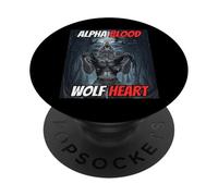 Alpha Blood Wolf Heart Funny Alpha Wolf Meme PopSockets Adhesive PopGrip